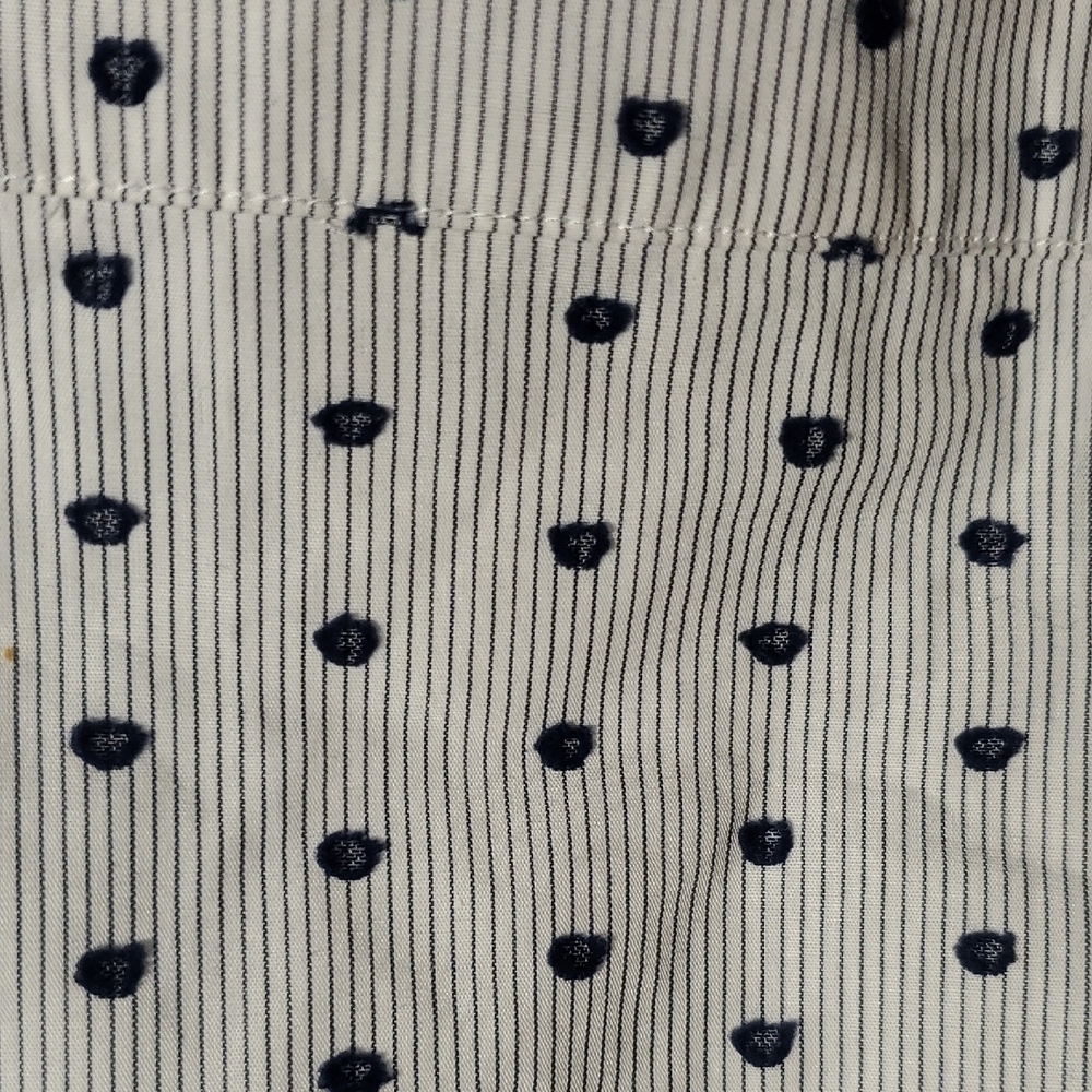 Banana Republic Blue White Striped Dress Off Shoulder Size L Lined - Picture 8 of 14